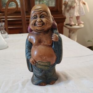 Vintage Chalk Buddha Marked 1975